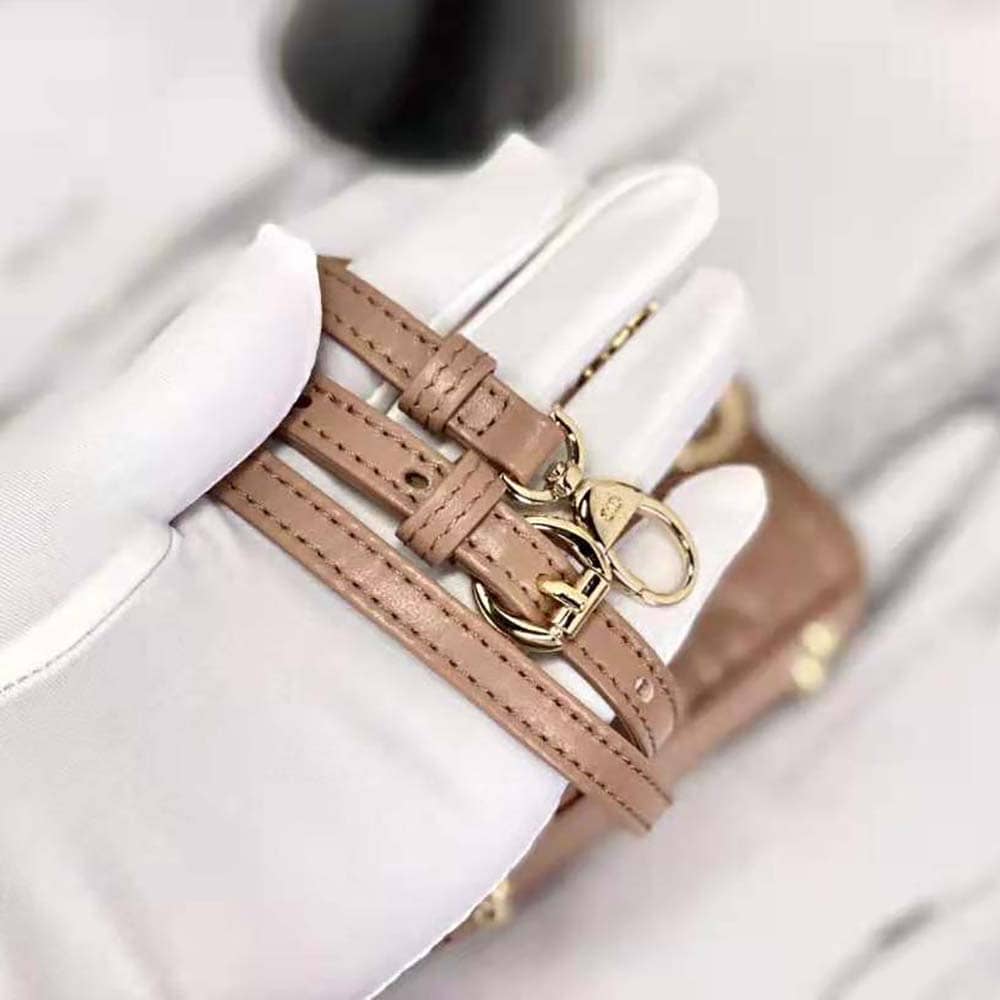 TÚI Dior Women Micro Lady Dior Bag Rose Des Vents Cannage Lambskin
