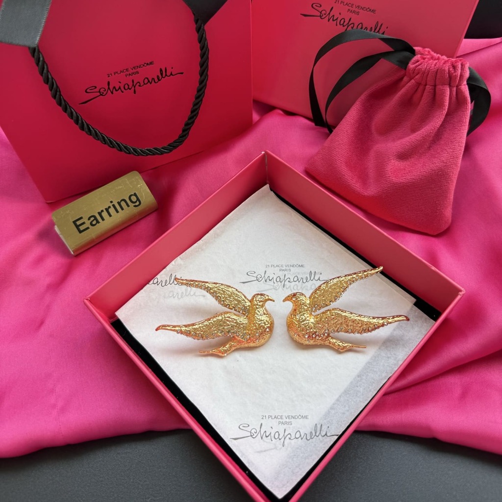 HOA TAI SCHIAPARELLI PARIS HÌNH CHIM BỒ CÂU