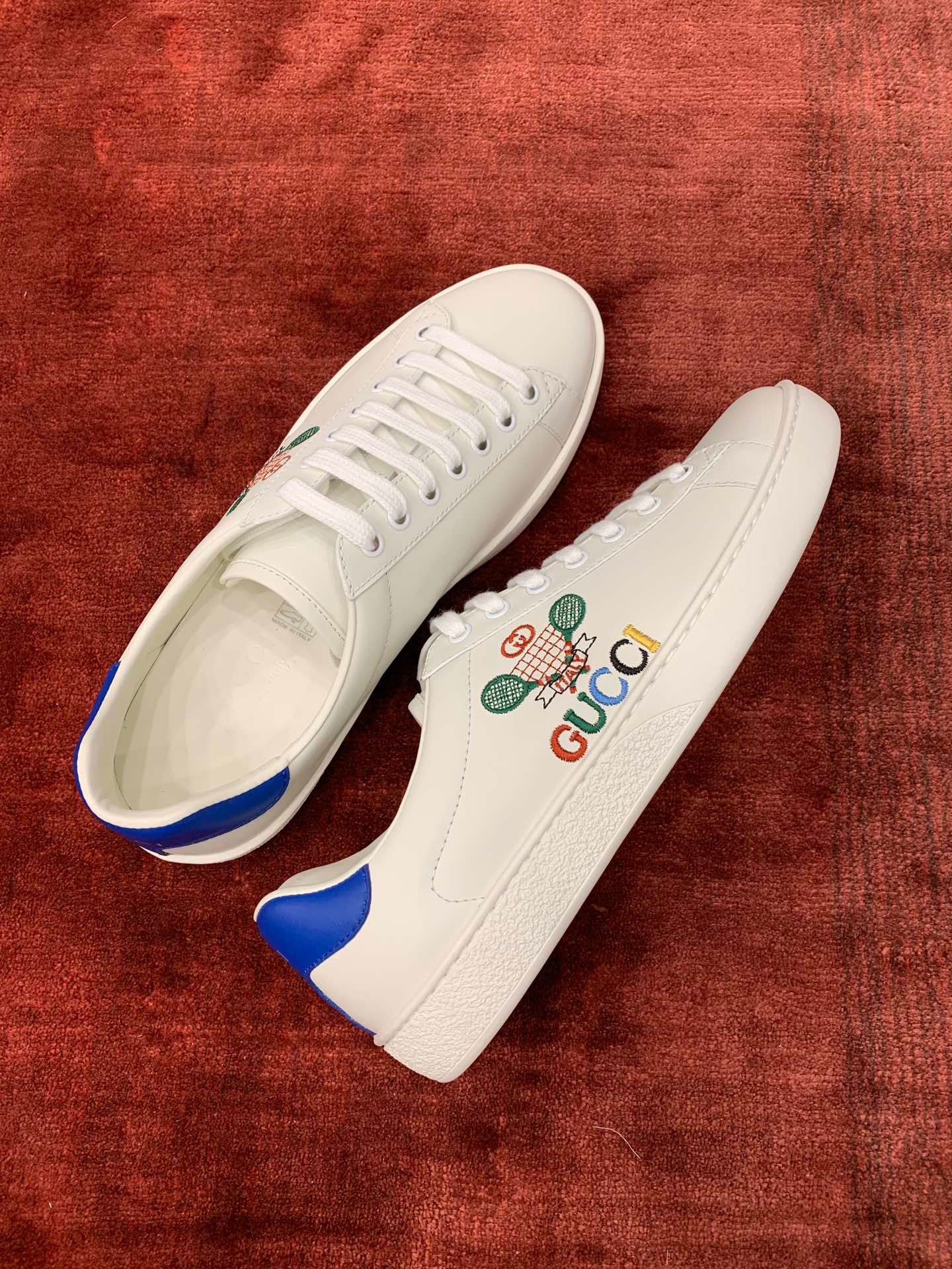 GIÀY GUCCI Leather Ace Sneakers Tennis White