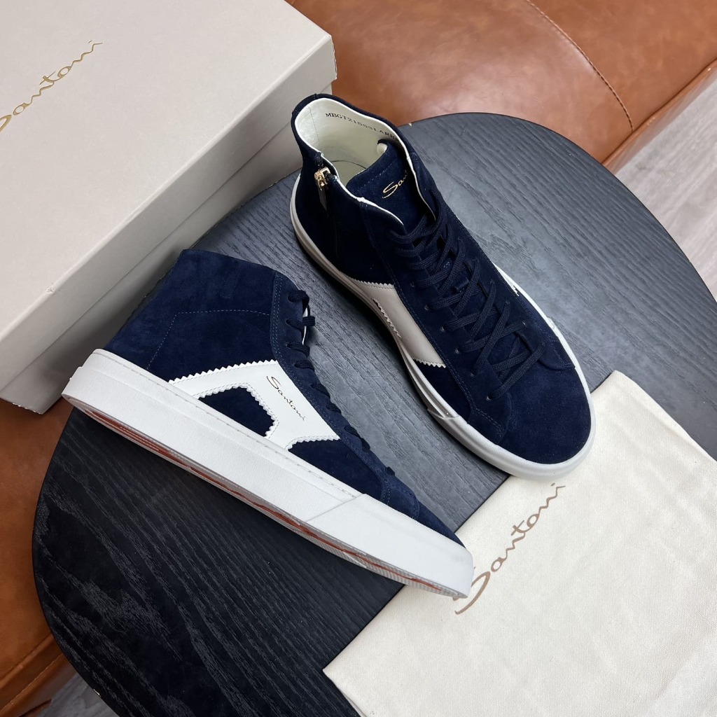 GIÀY SANTONI HIGH TOP SNEAKERS TOP QUALITY SHOES AAA DA LỘN