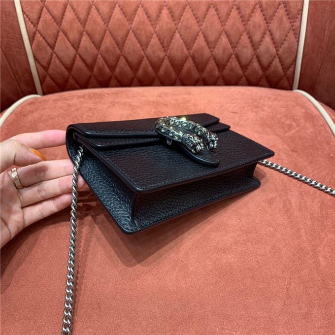TÚI Gucci Dionysus super mini leather bag black Top Quality