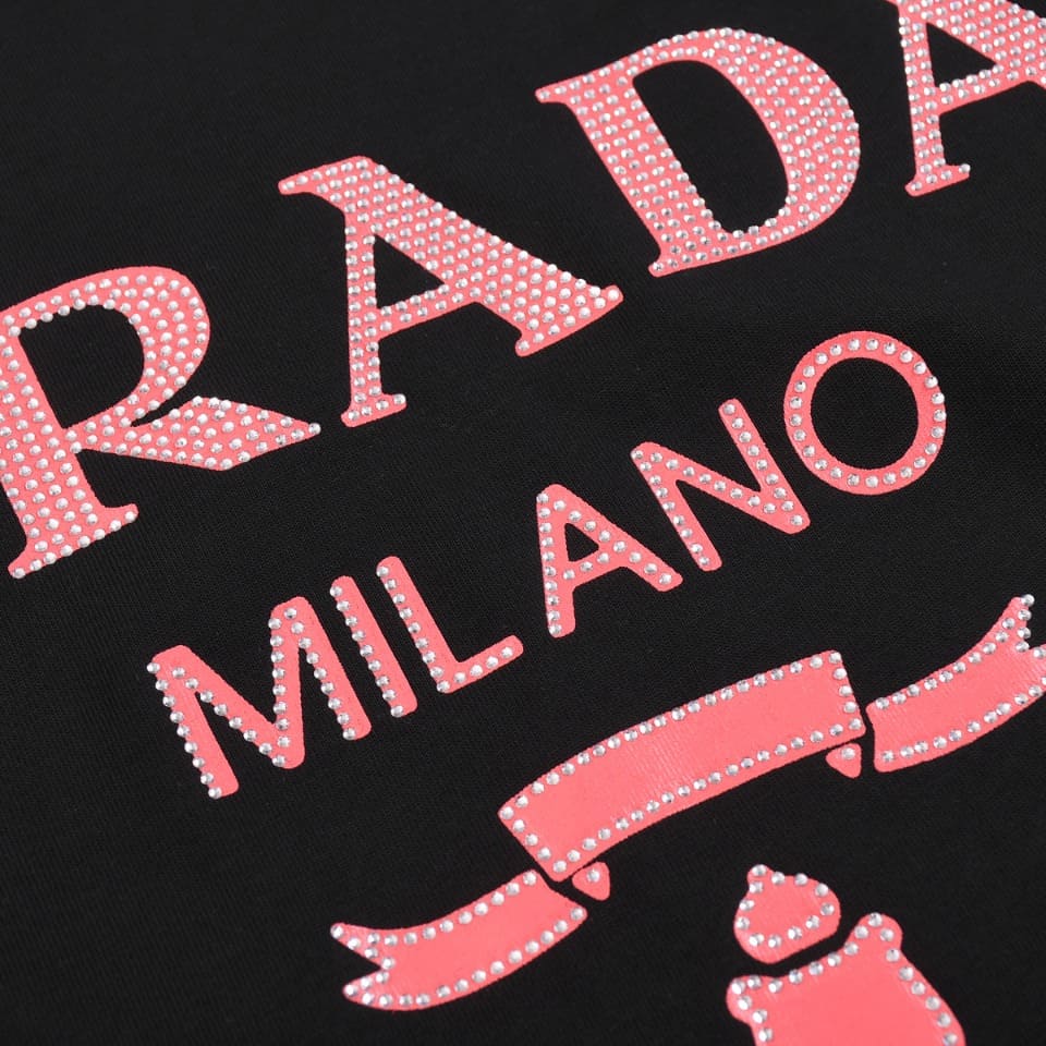 ÁO PRADA T SHIRT MÀU ĐEN UNISEX