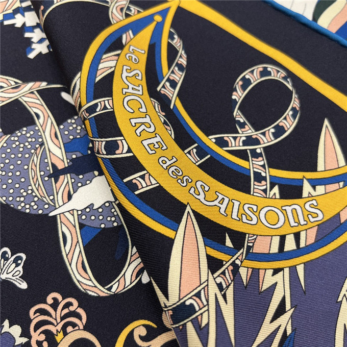 KHĂN Hermes Le Sacre Des Saisons Silk scarf