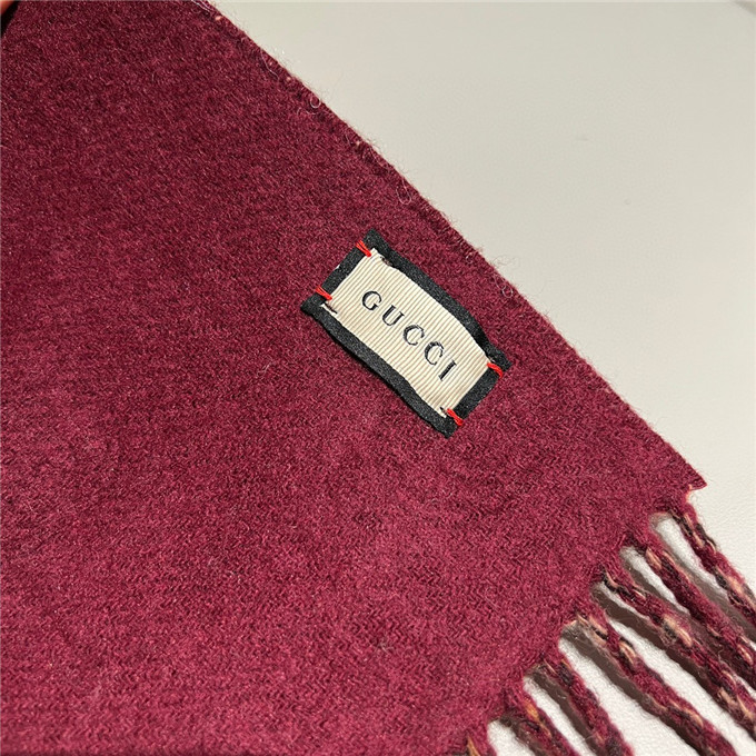 KHĂN Gucci GG Bordeaux scarf