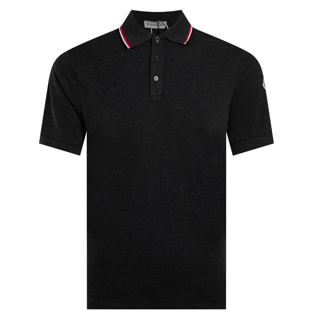 ÁO MONCLER POLO SHIRT BLACK MÀU ĐEN