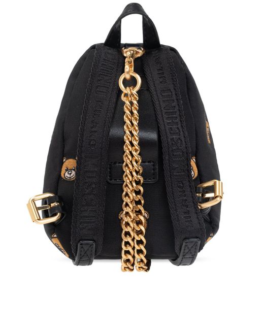 BALO Moschino Black Micro Backpack With Teddy Bear
