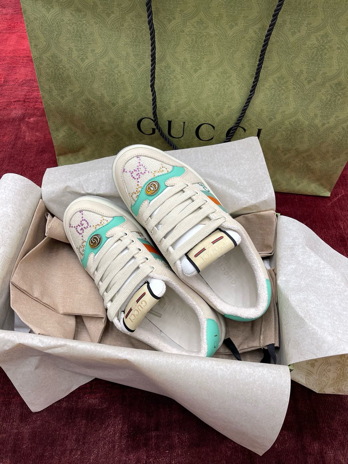 GIÀY GUCCI SCREENER UNISEX HIGH TOP QUALITY SHOES AAA