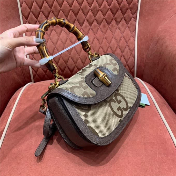 TÚI Gucci bamboo 1947 jumbo gg small top handle bag Top Quality