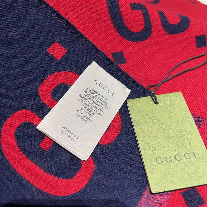 KHĂN Gucci GG Red scarf