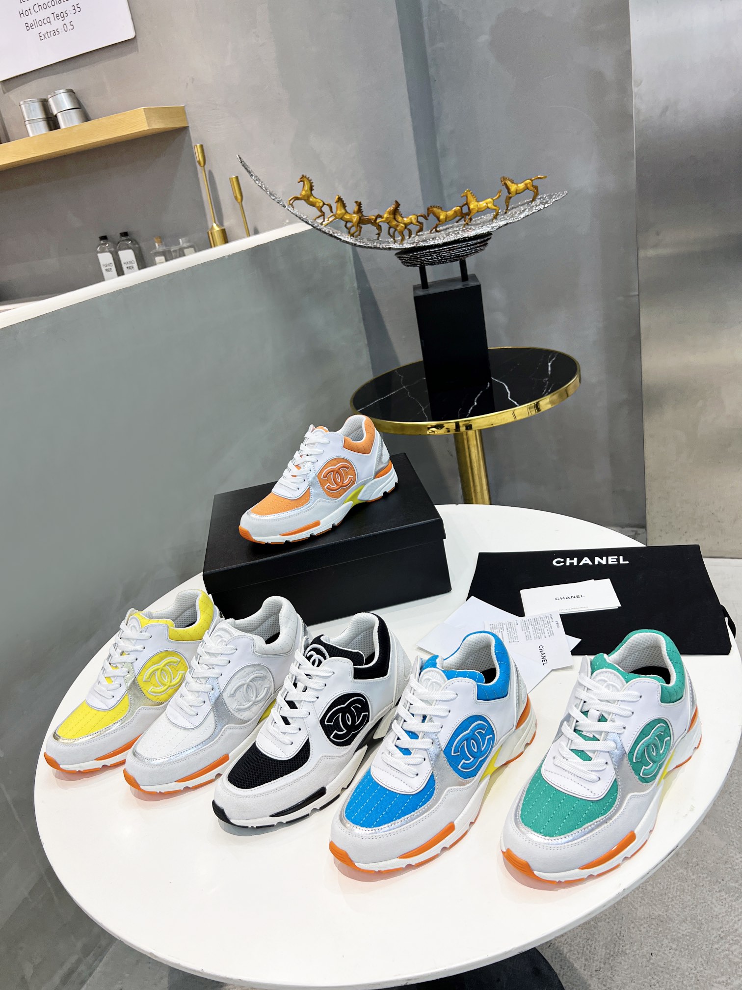 GIÀY CHANEL MULTICOLOR  LOGO SNEAKERS