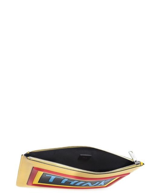 TÚI FENDI Yellow THINK Zipped Pouch