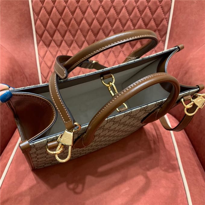 TÚI Gucci GG small tote bag brown Top Quality
