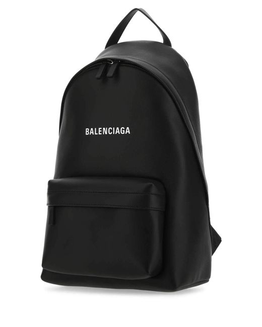 BALO Balenciaga Black Leather Everyday Backpack