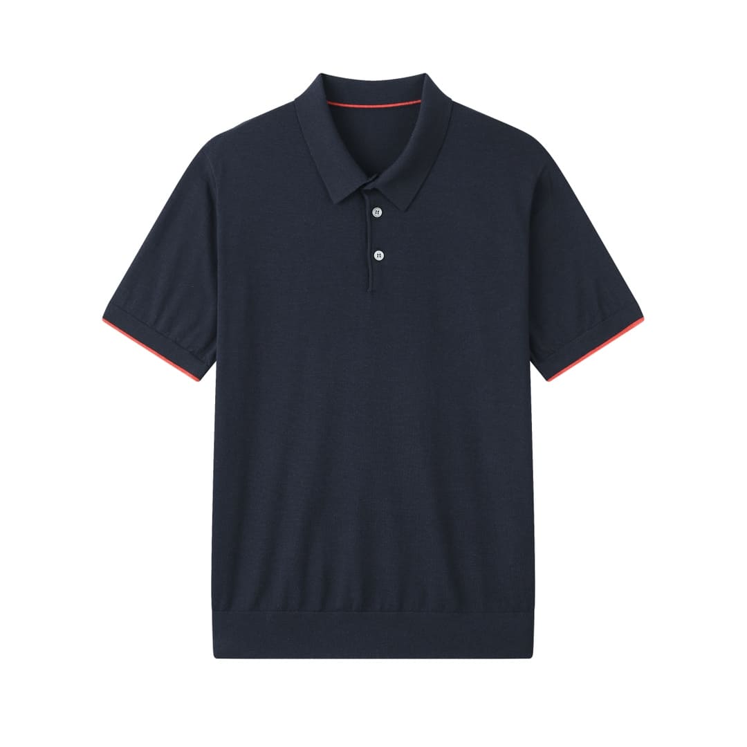 ÁO LORO PIANA POLO SHIRT BLUE MÀU XANH DỆT KIM