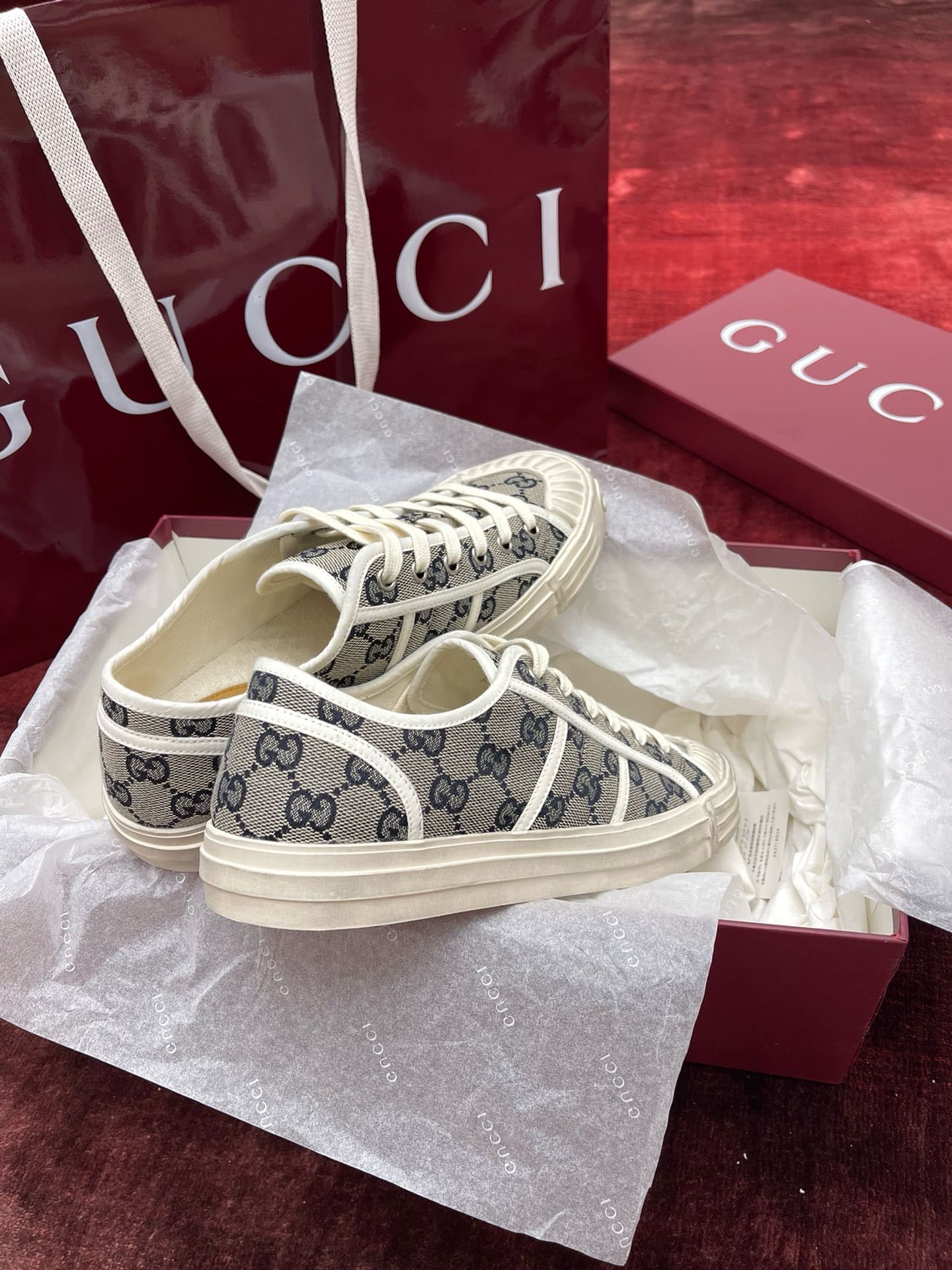 GIÀY GUCCI GG SNEAKER UNISEX HIGH TOP QUALITY SHOES AAA