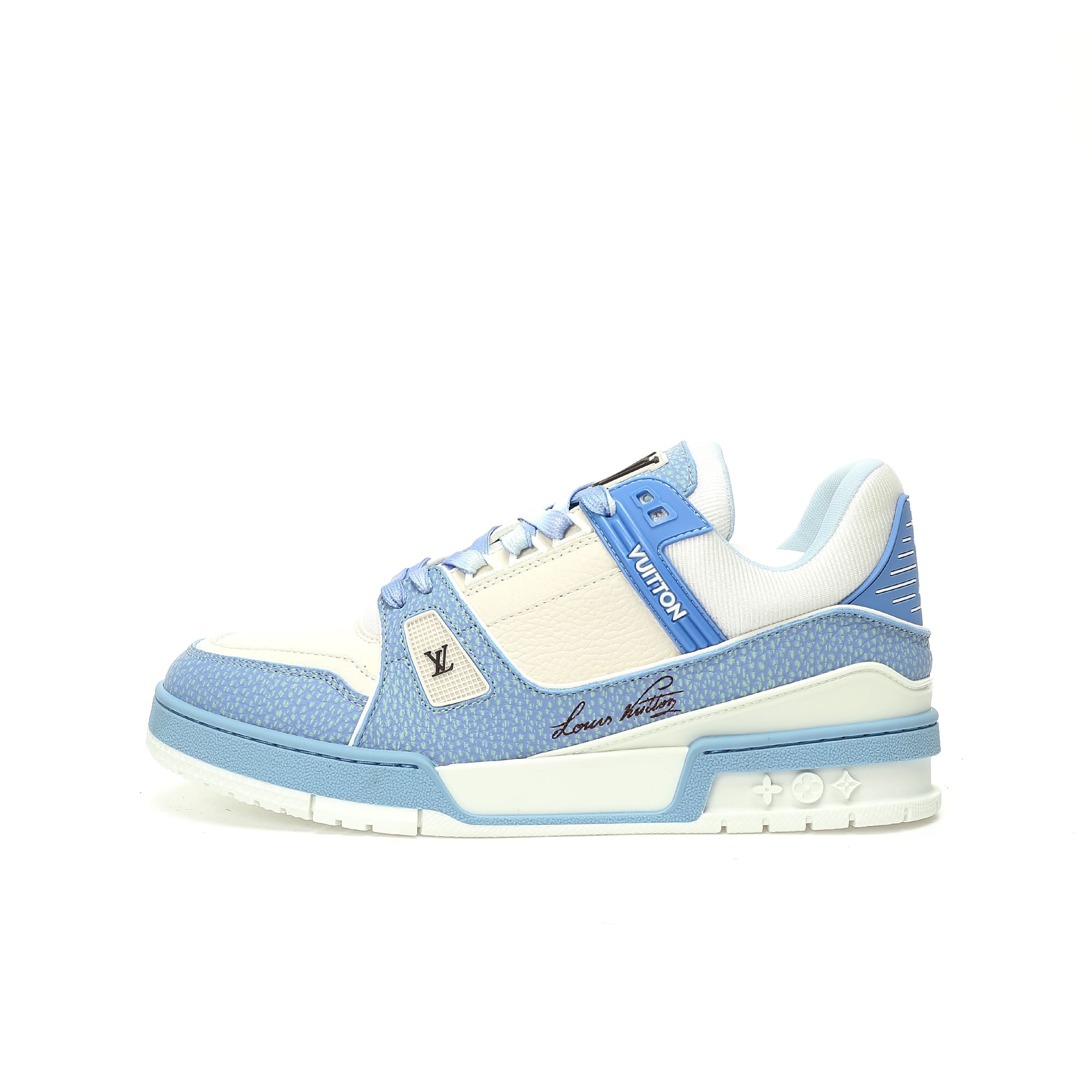 GIÀY LOUIS VUITTON TRAINERS SNEAKER LOW SPORTS SKY BLUE