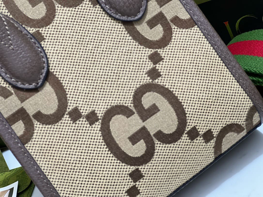 TÚI Gucci GG mini Jumbo Tote Bag brown Top Quality