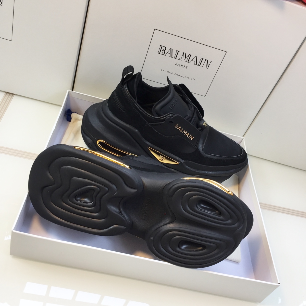GIÀY BALMAIN BLACK SNEAKERS