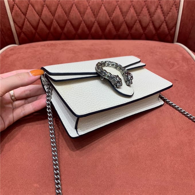 TÚI Gucci Dionysus super mini leather bag white Top Quality