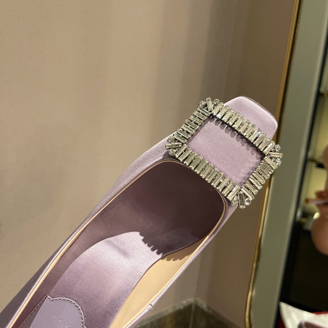 GIÀY ROGER VIVIER RIHNSTONE VELVET Purple