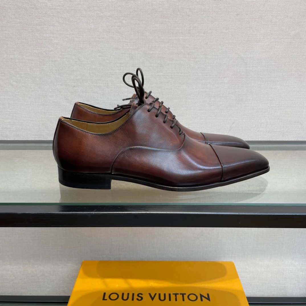 GIÀY LOUIS VUITTON BROWN LEATHER BROGUES SHOES