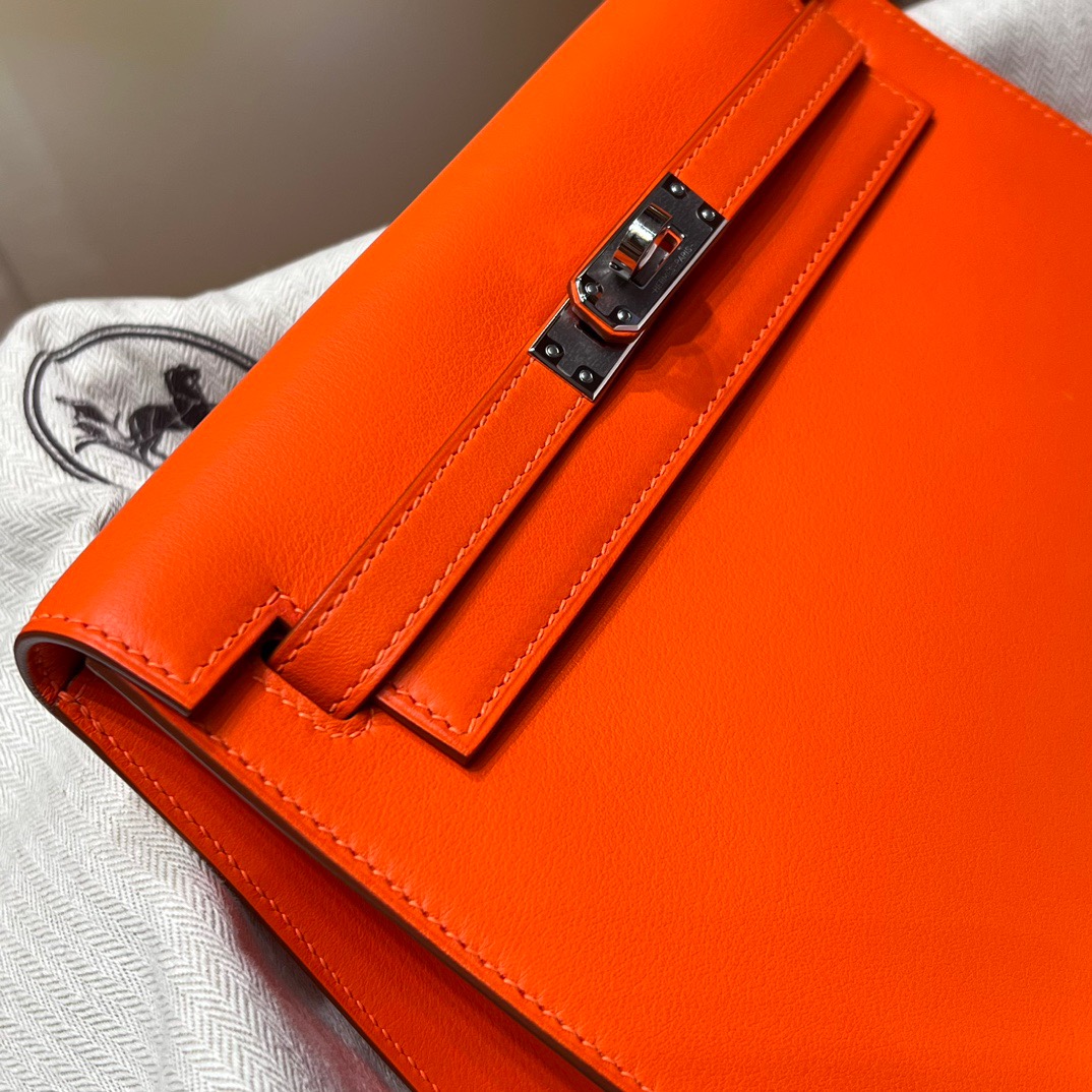 TÚI HERMES Kelly Danse Orange Handmade khâu tay 22CM(giá liên hệ)