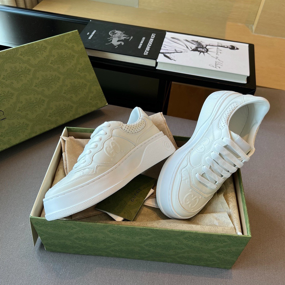 GIÀY GUCCI GG LEATHER  LOGO LOAFER SHOES