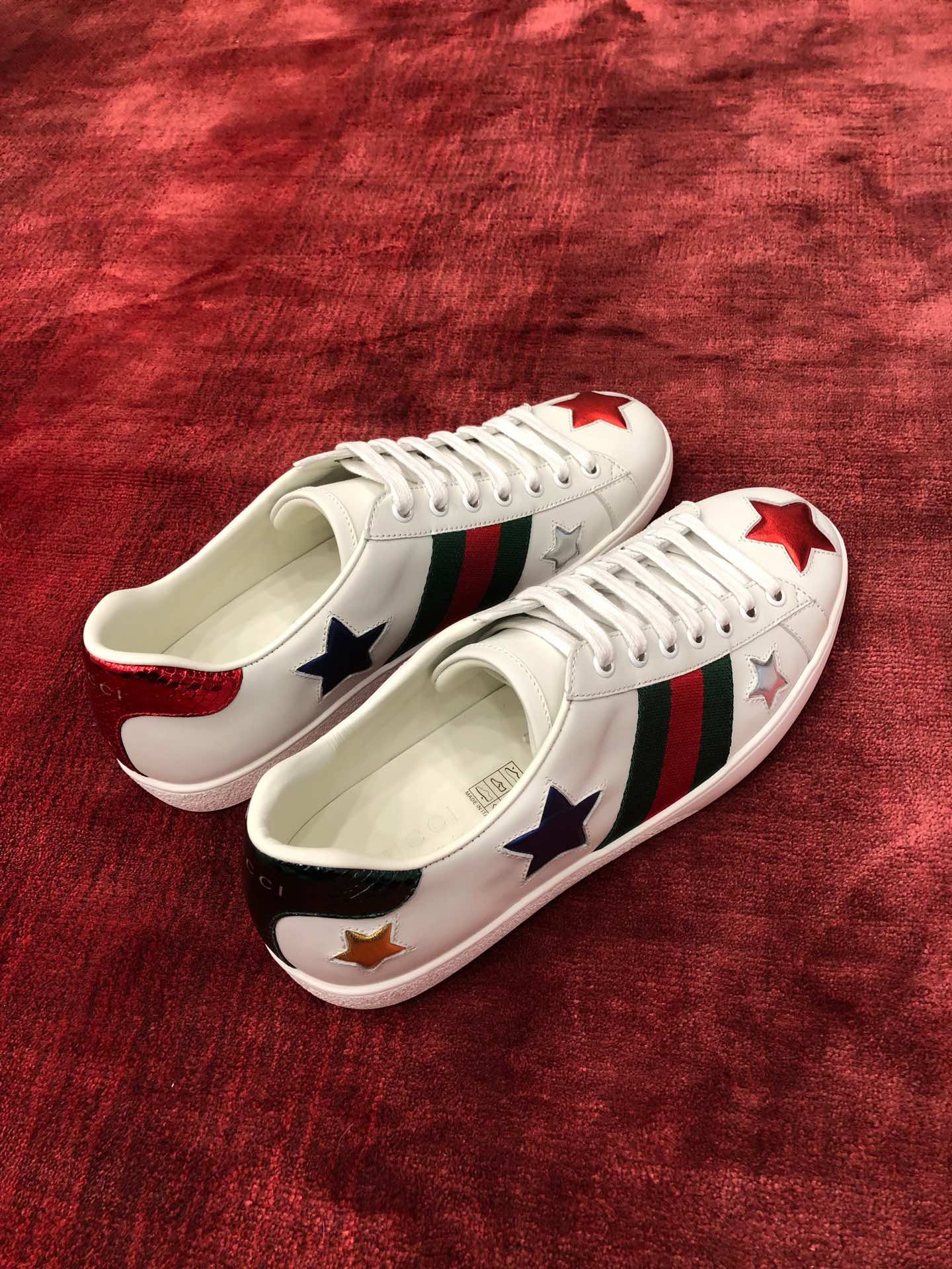 GIÀY GUCCI Leather Ace Sneakers Star White