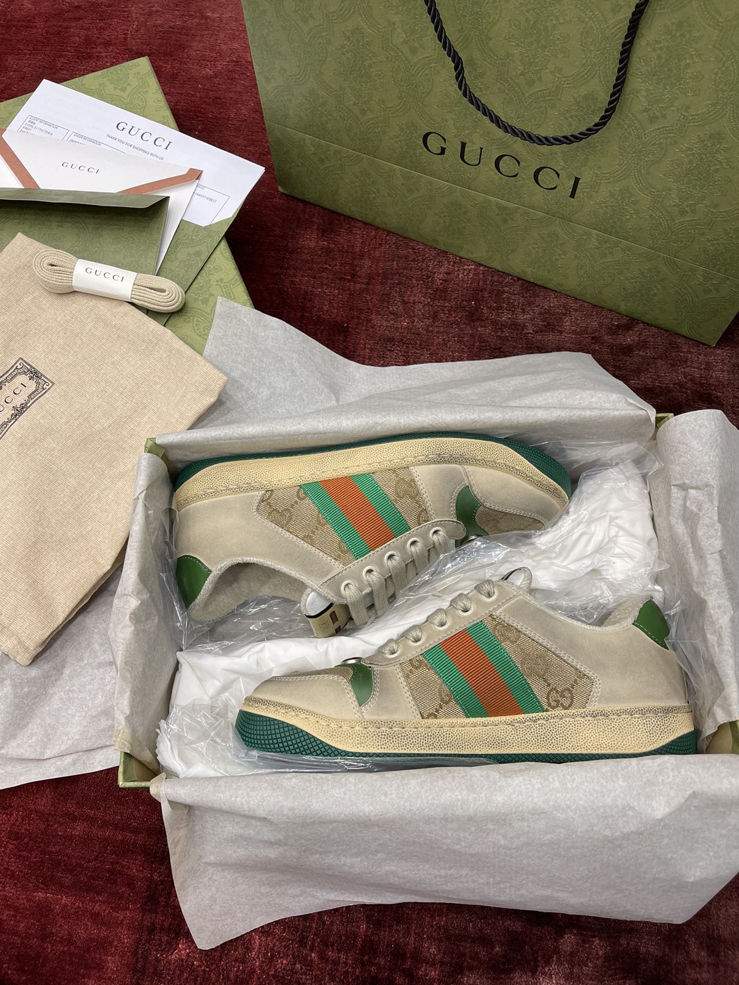 GIÀY GUCCI SCREENER UNISEX HIGH TOP QUALITY SHOES AAA