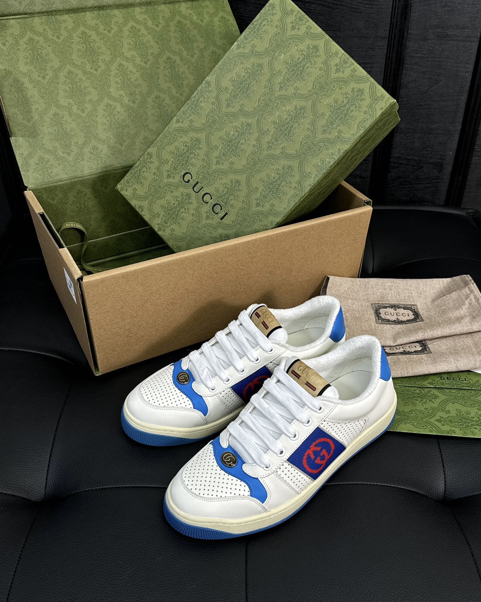 GIÀY GUCCI SCREENER UNISEX HIGH TOP QUALITY SHOES AAA