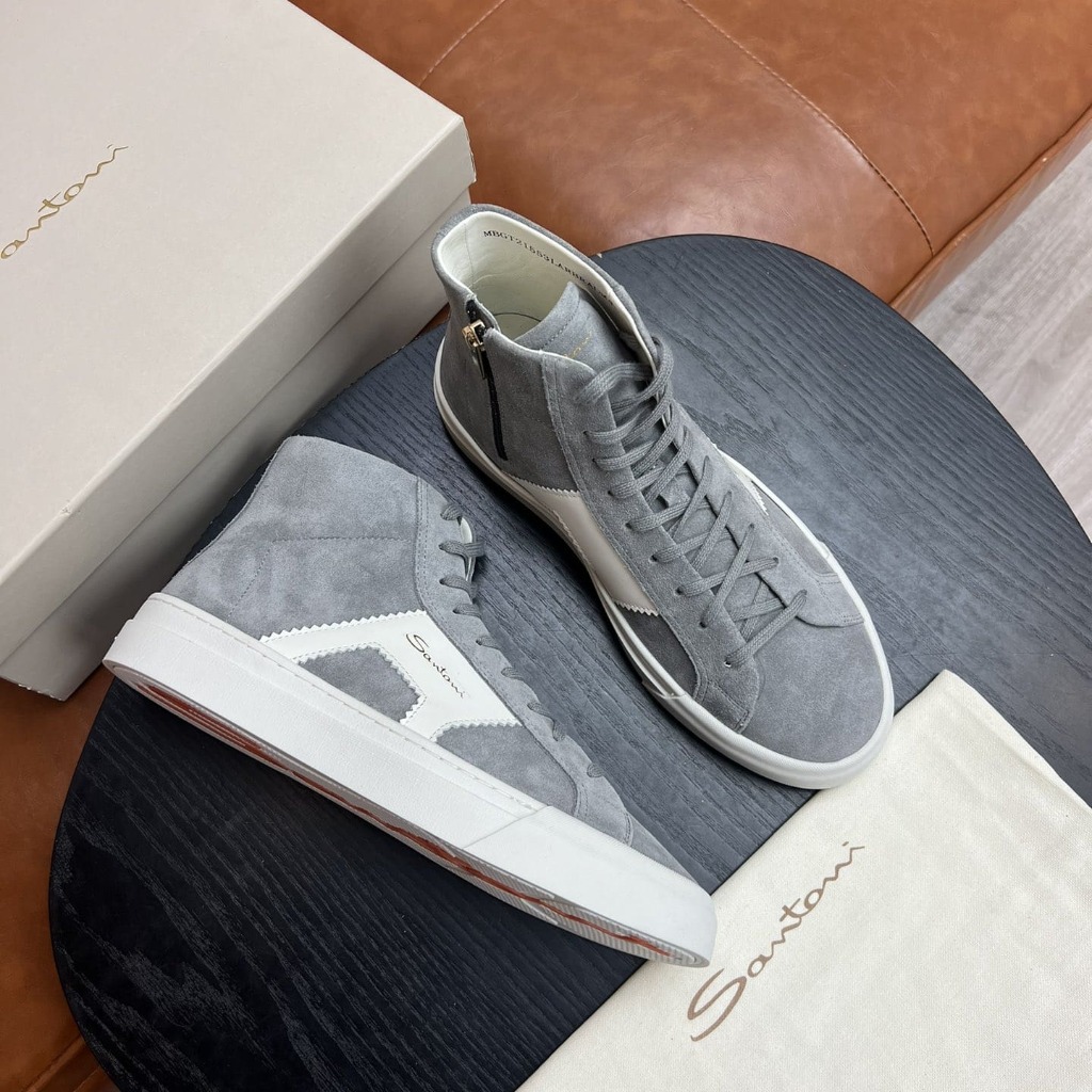 GIÀY SANTONI HIGH TOP SNEAKERS TOP QUALITY SHOES AAA DA LỘN