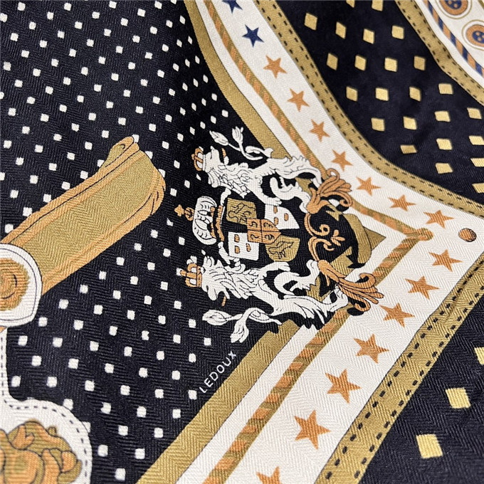 KHĂN Hermes Harnais De Cour Logo scarf