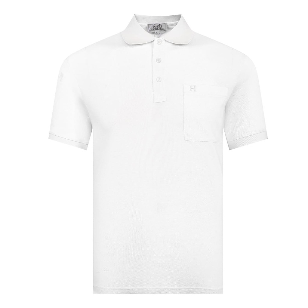 ÁO HERMES POLO SHIRT PIQUE WHITE MÀU TRẮNG