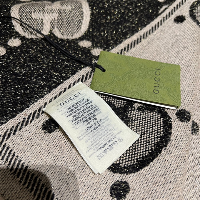 KHĂN Gucci GG Black scarf