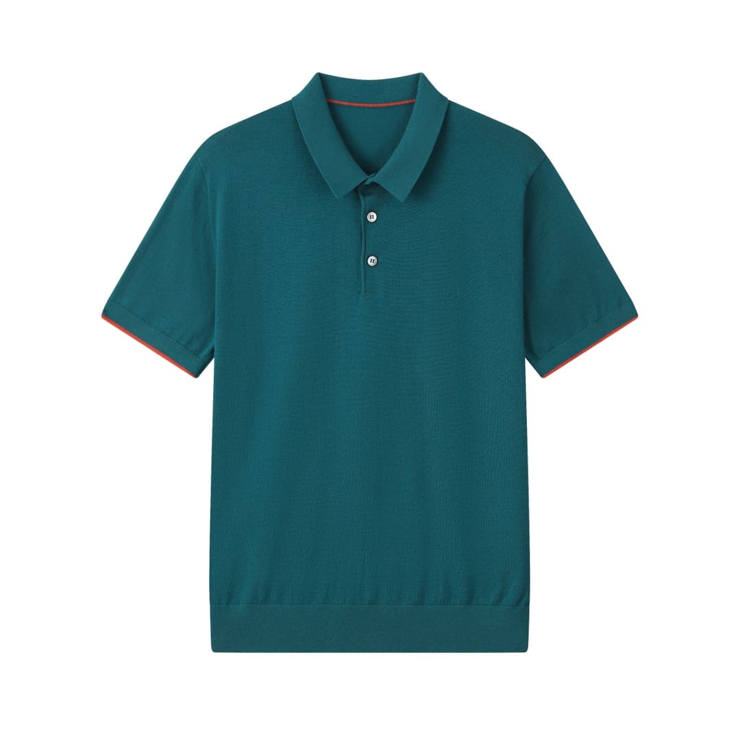 ÁO LORO PIANA POLO SHIRT BLUE MÀU XANH DỆT KIM