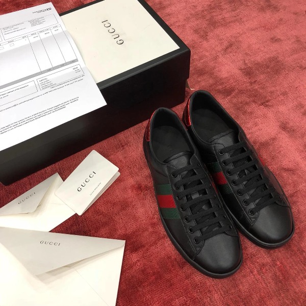 GIÀY GUCCI Leather Ace Sneakers Black