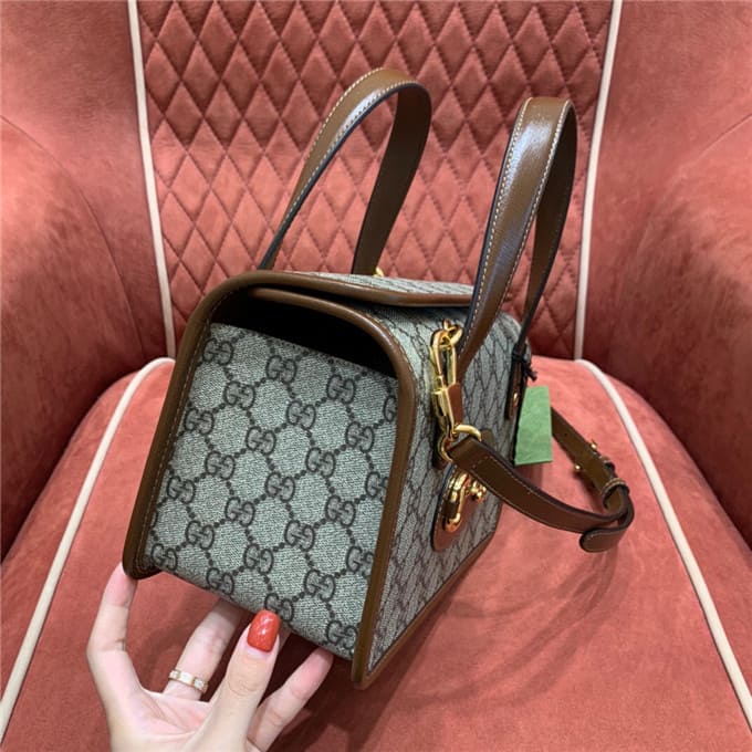 TÚI Gucci Horsebit 1955 mini top handle bag brown Top Quality