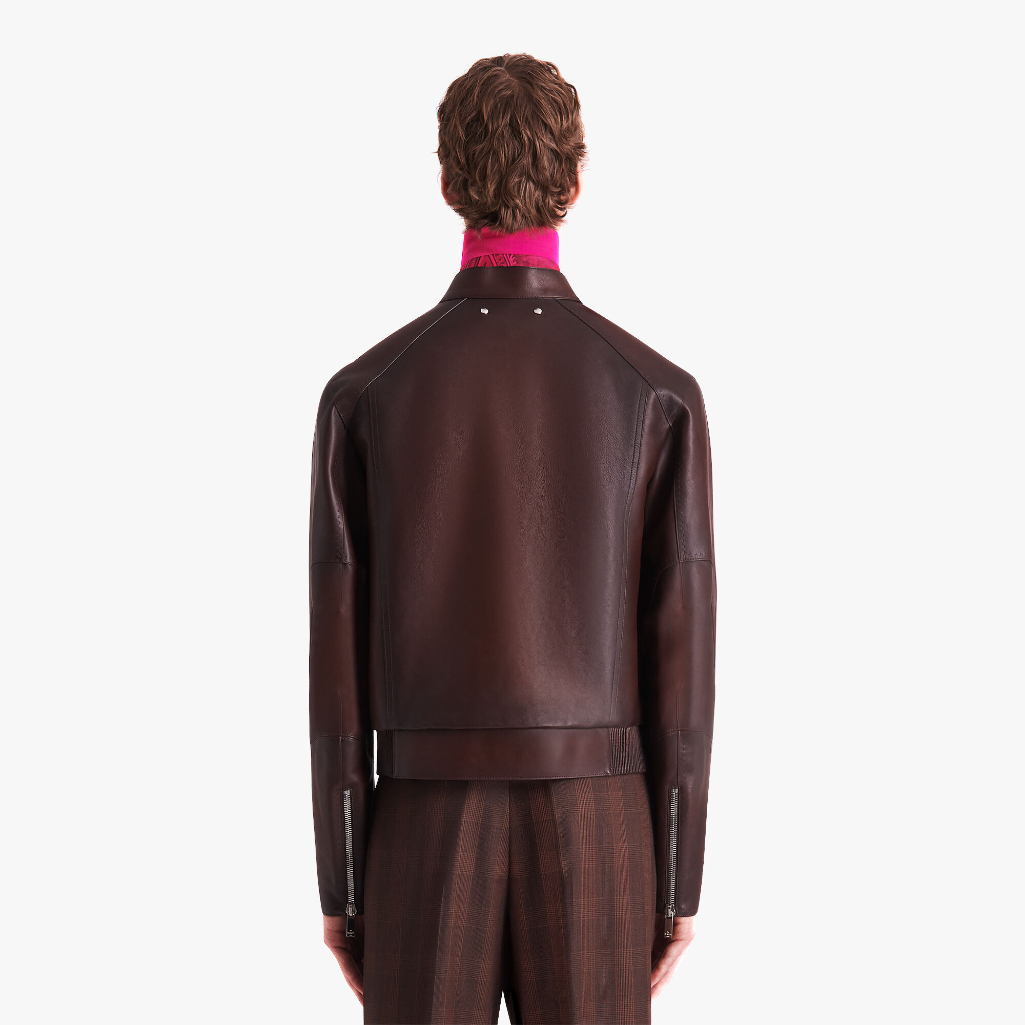 ÁO BERLUTI EBANO leather jacket SS2021