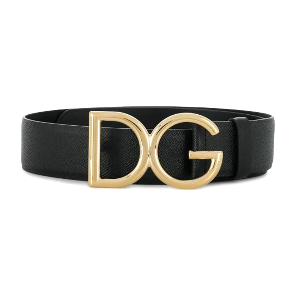 DÂY LƯNG Dolce Gabbana Dauphine Calfskin Belt-Black