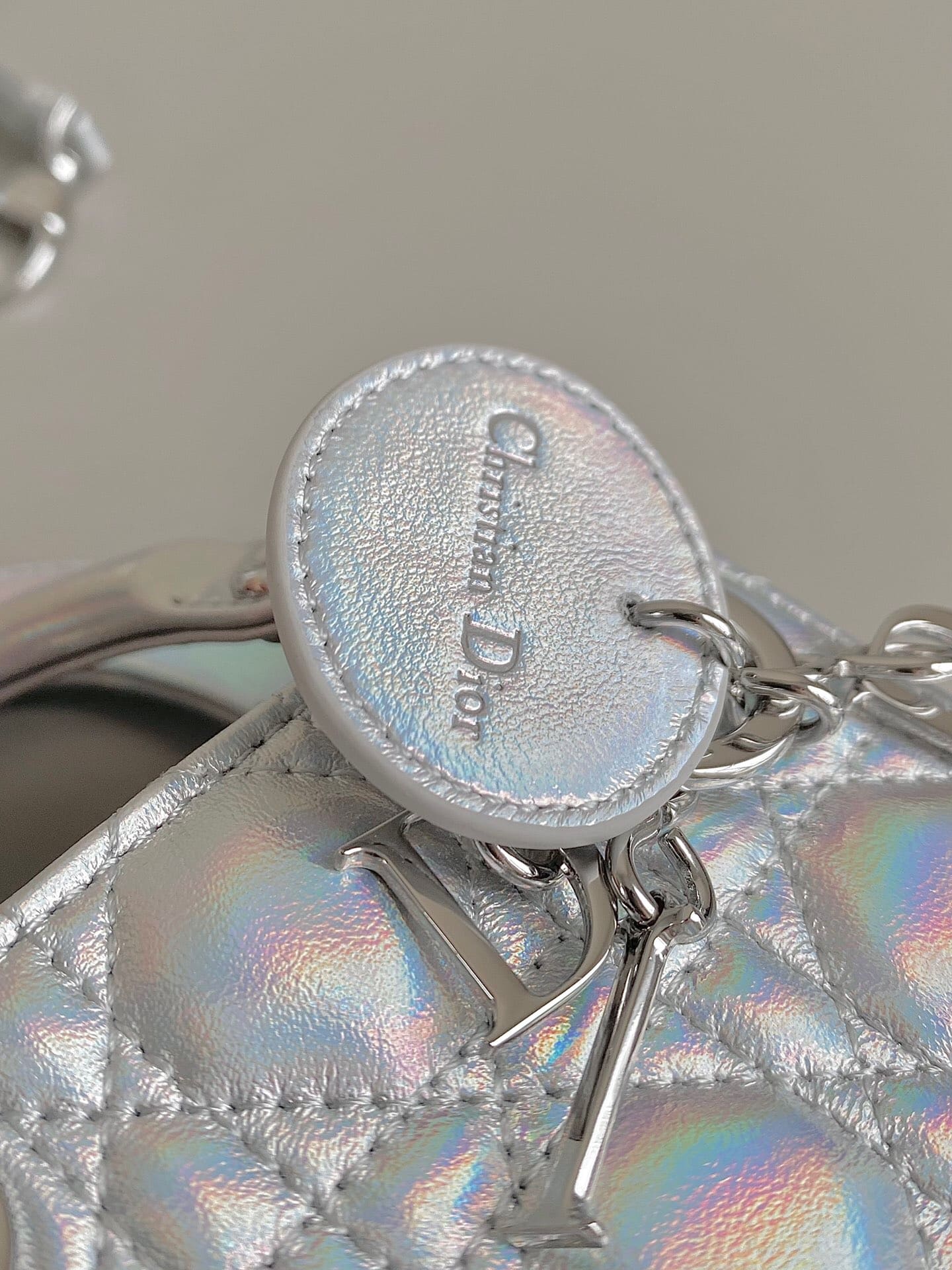 TÚI CHRISTIAN DIOR MINI LADY DIOR Cannage Calfskin Pearl ánh trai