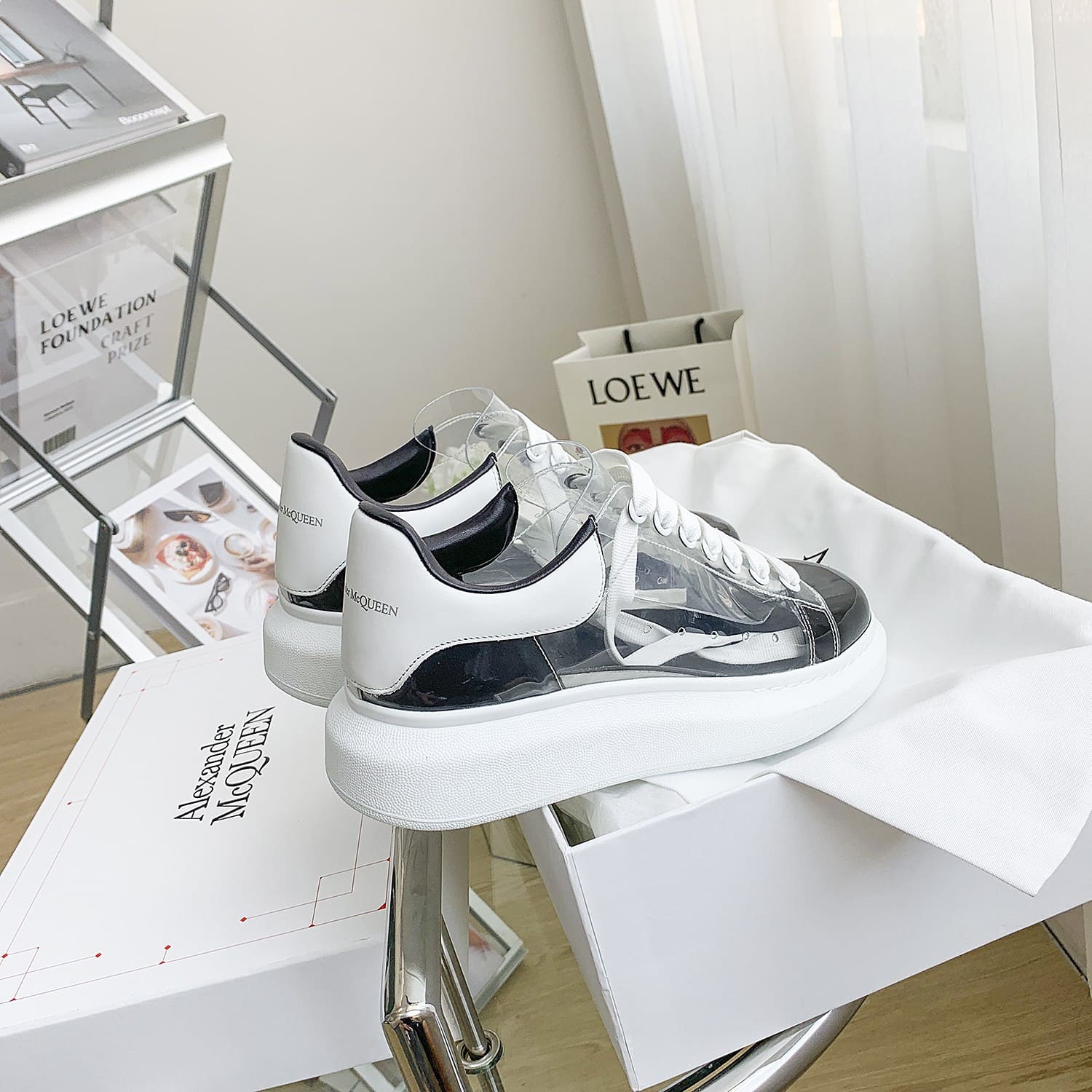 GIÀY ALEXANDER MCQUEEN SNEAKERS SHOES AAA UNISEX NAM VÀ NỮ DA BÊ HẢO HẠNG