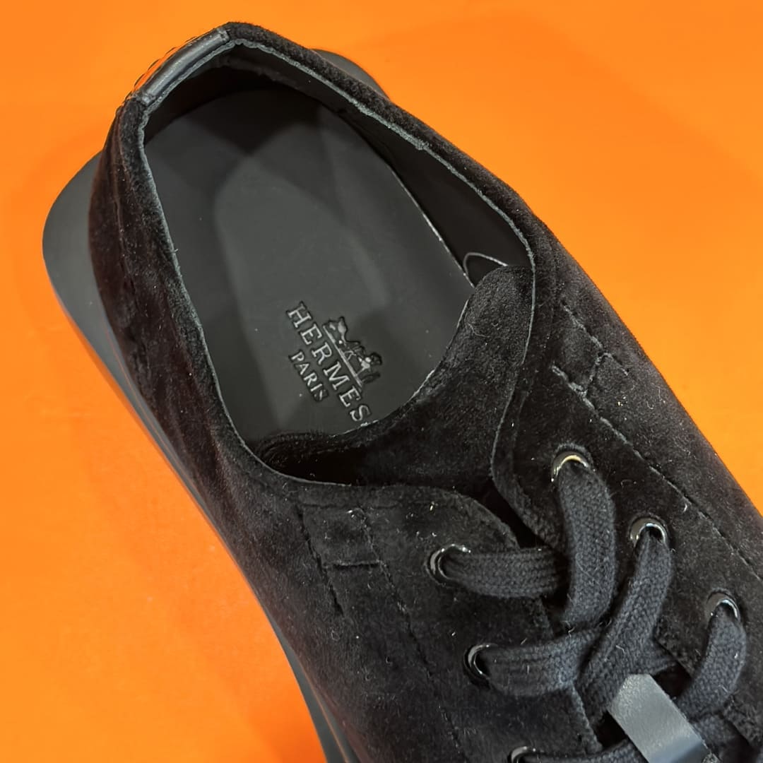GIÀY HERMES SNEAKER LOW SPORTS SUEDE BLACK