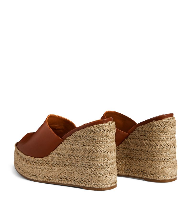Giày CHRISTIAN LOUBOUTIN  Ariella Zeppa Leather Wedge Espadrilles 130