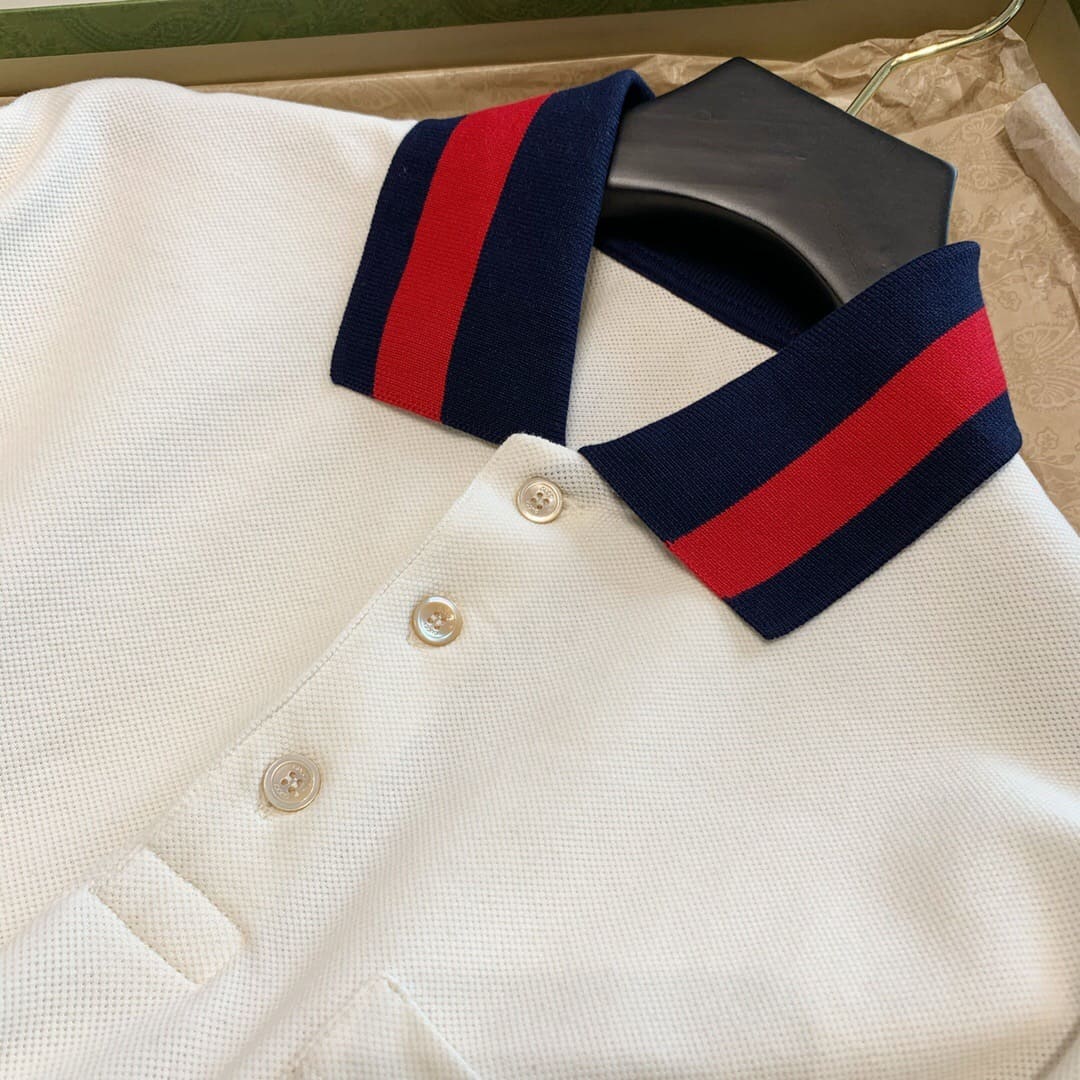 ÁO GUCCI GG POLO SHIRT MÀU TRẮNG UNISEX