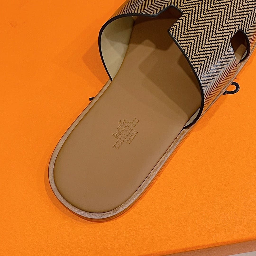 DÉP HERMES IZMIR BROWN H SANDAL AAA