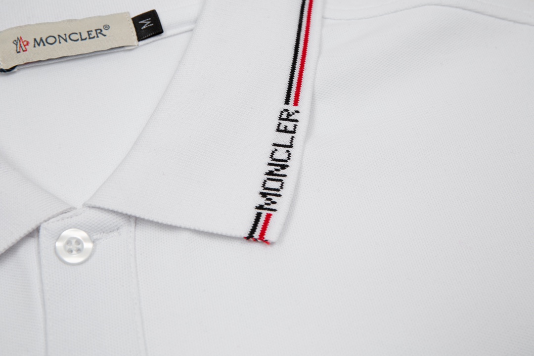 ÁO MONCLER Collar Logo Polo-Shirt
