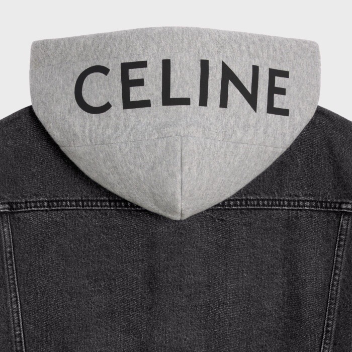ÁO CELINE DENIM HOODIE JACKET