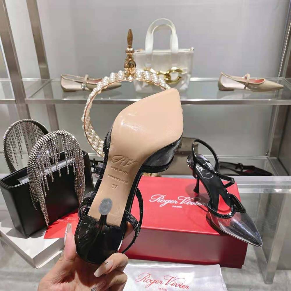 GIÀY Roger Vivier Women I Love Vivier Slingback Pumps in PVC-Black