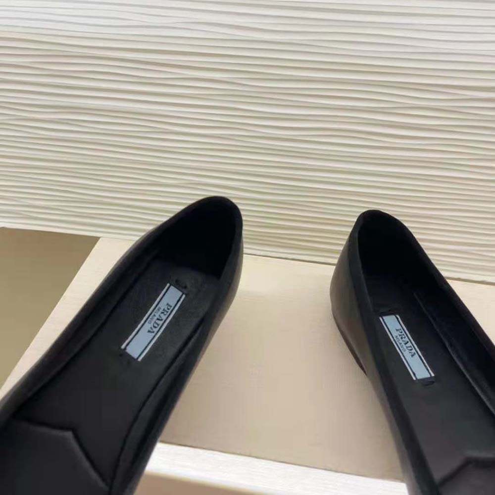 GIÀY Prada Women Nappa Leather Ballerinas-Black