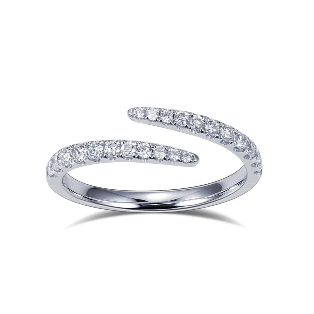 Nhẫn bạch kim đính kim cương nhân tạo PT950